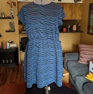 Blue and Black Dress